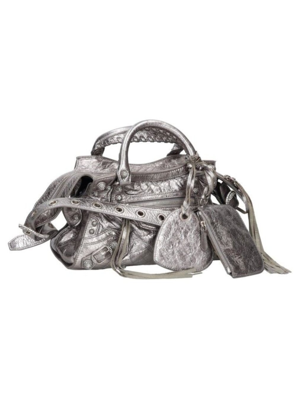 Balenciaga Neo Cagole Heart with Mirror 2-Way Leather Shoulder Bag